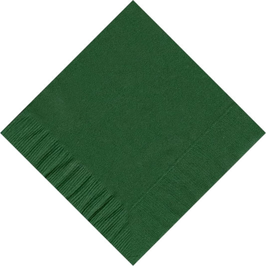 Party Favors Plus Hunter Green Paper Cocktail Napkins 5 X 5 Inch 50 Count