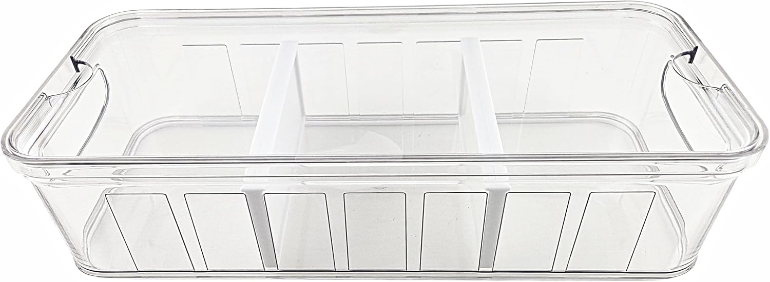 Party Favors Plus Stackable Fridge Organizer Bins with Lids BPA Free Set of 4