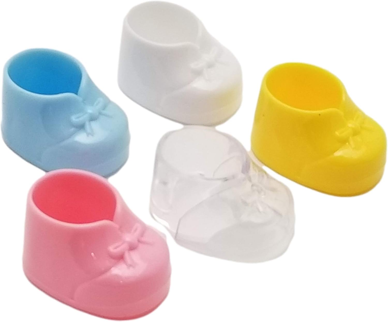 Party Favors Plus Clear Plastic Baby Bootie Candy Holders 1.875 Inch 12 Count