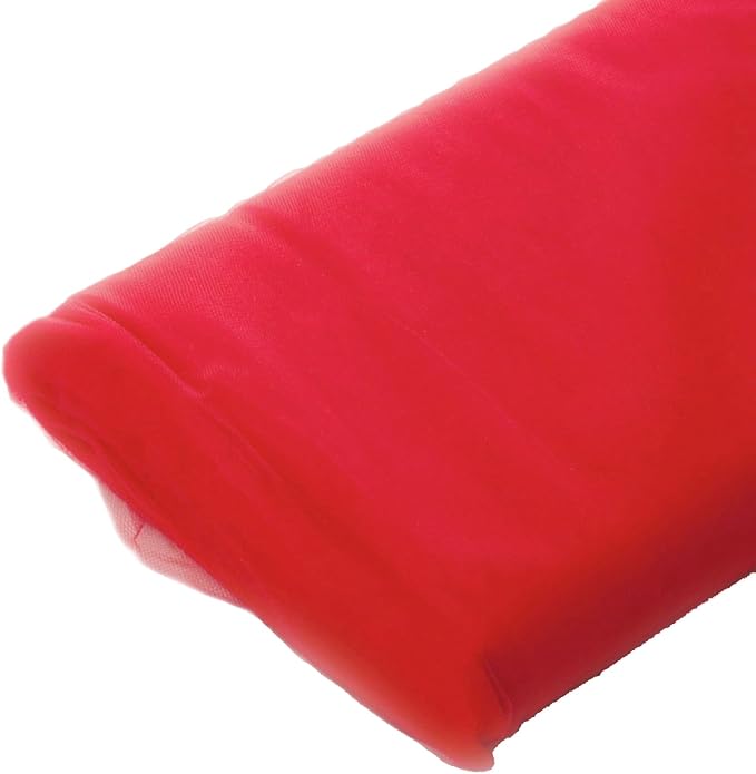 Party Favors Plus Red Sheer Tulle Fabric Roll 54in X 100ft