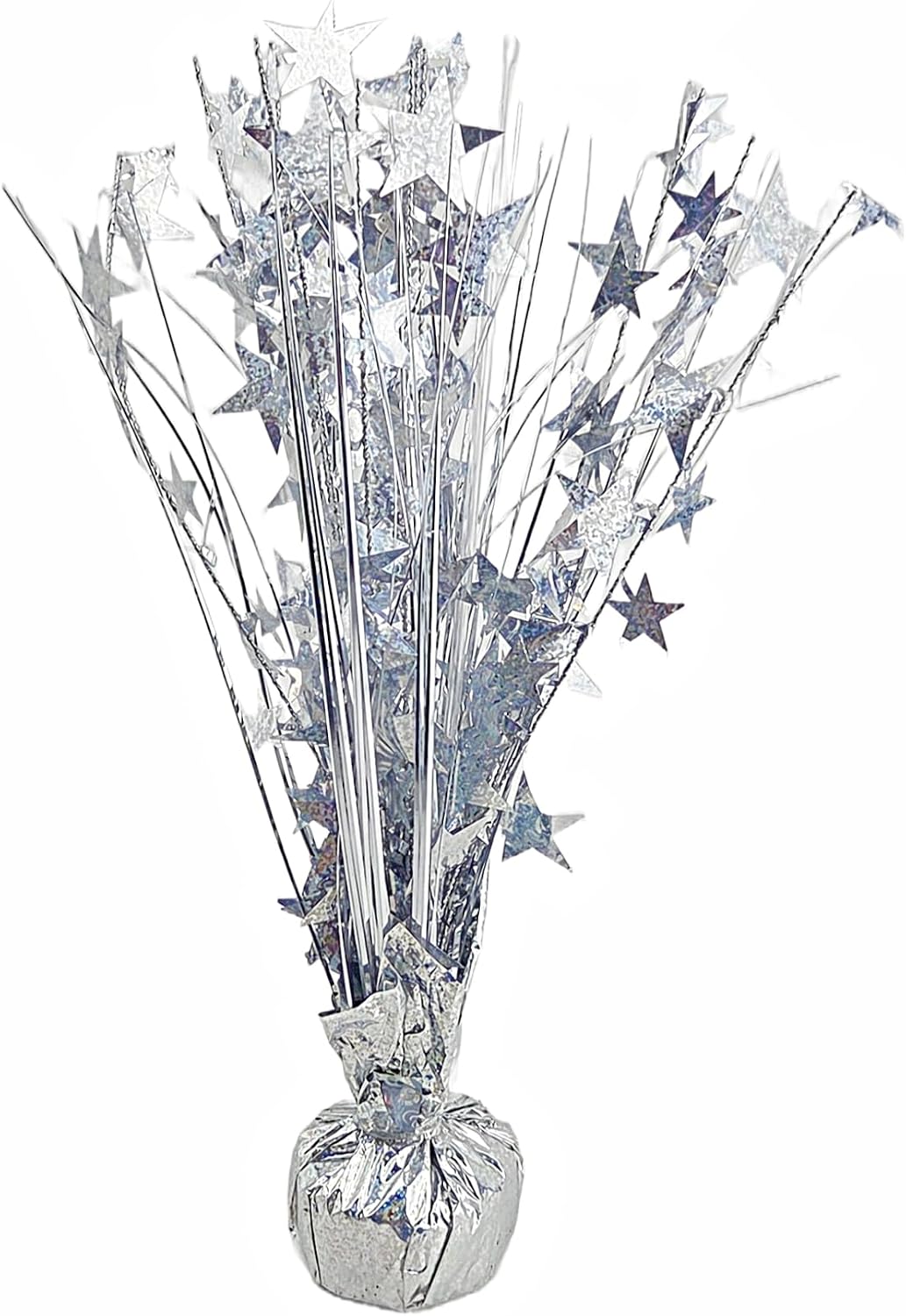 Silver Mosaic Stars Centerpiece 2pcs