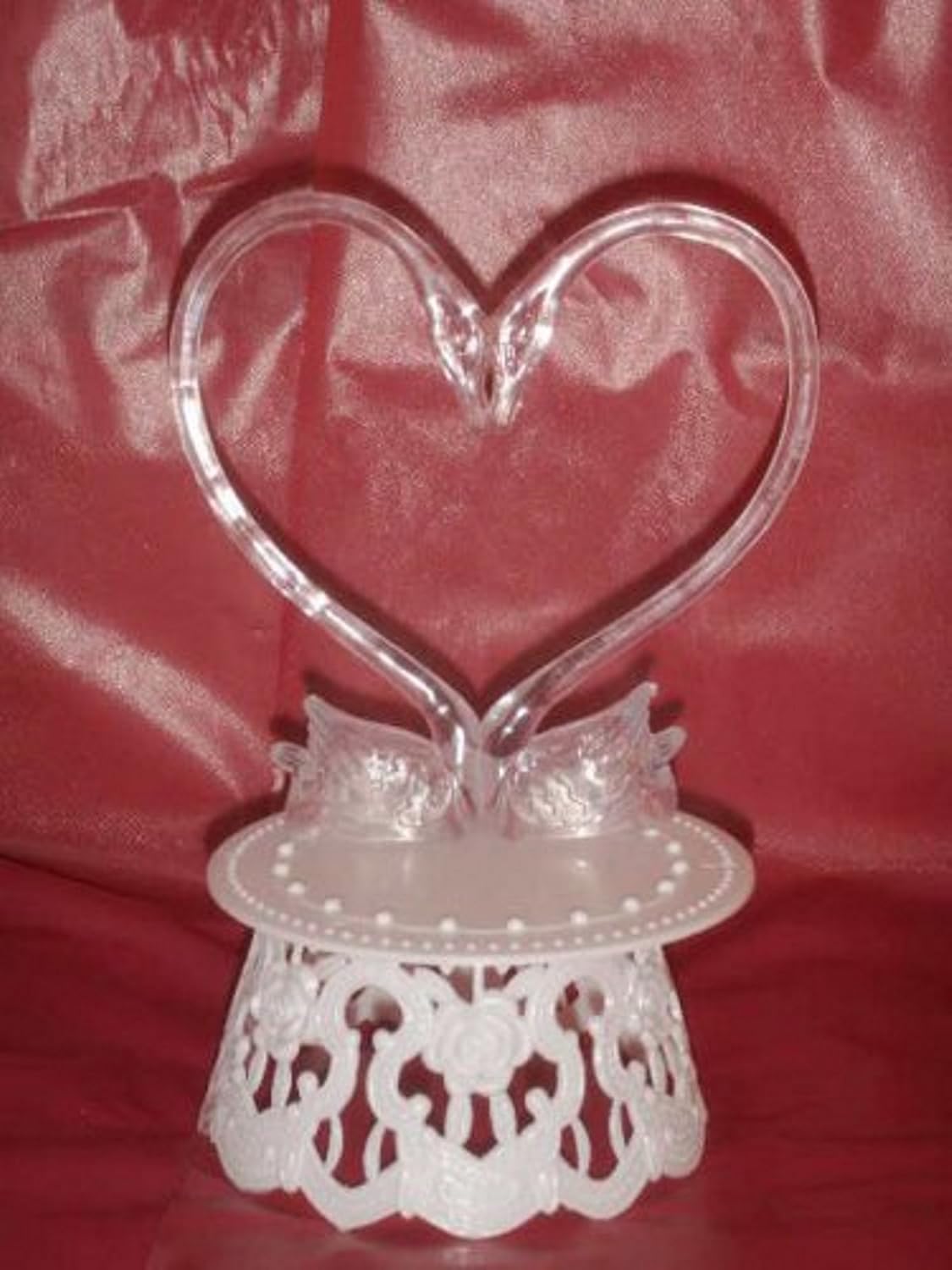 Party Favors Plus Plastic Heart Swan Cake Top Accessories 3 Piece