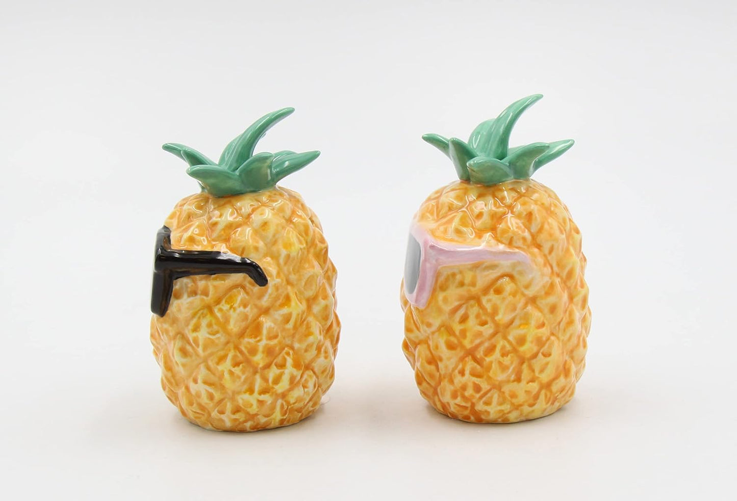 Cosmos Gifts Ceramic Pineapple with Sunglasses Salt & Pepper Shakers Set 3-5/8" H