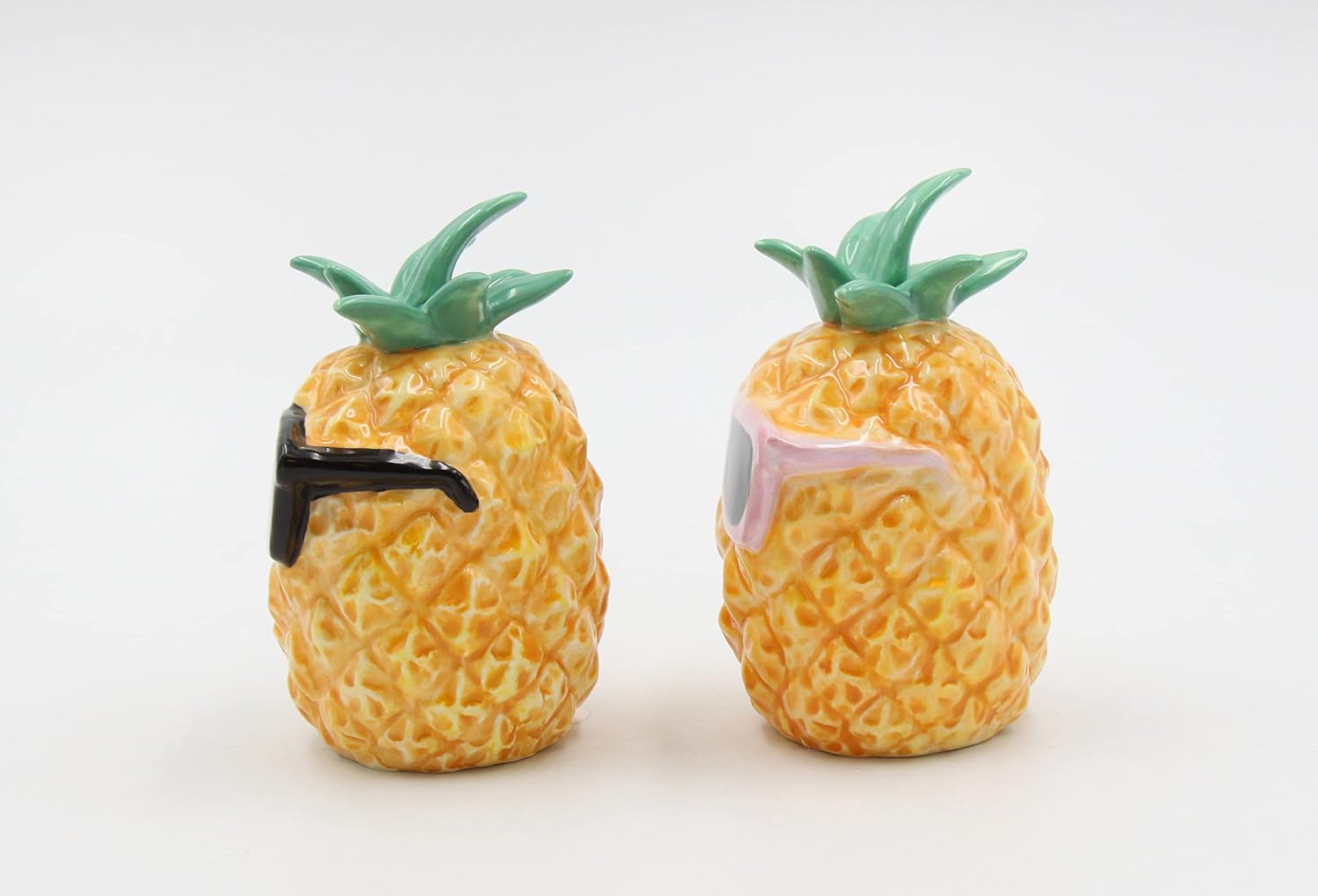 Cosmos Gifts Ceramic Pineapple with Sunglasses Salt & Pepper Shakers Set 3-5/8" H