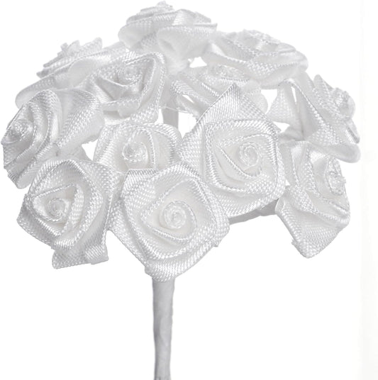 Party Favors Plus White Mini Wrap Roses 3/8 Inch 144 Count