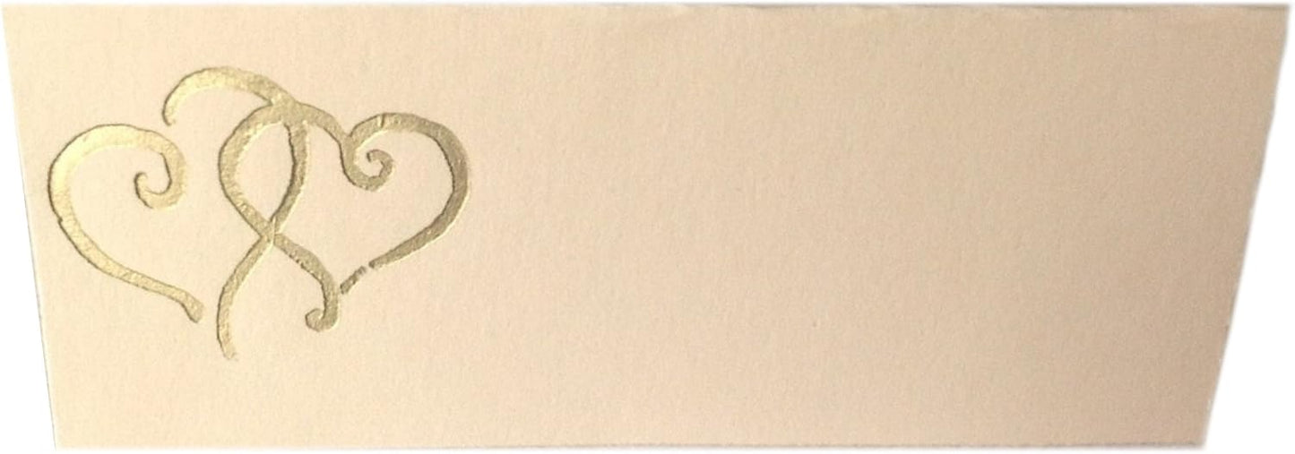 Party Favors Plus Gold Wedding Bells Tent Style Ivory Place Cards 100 Count