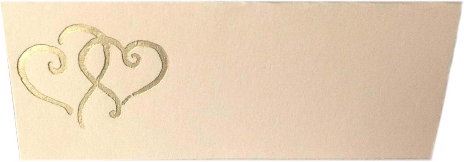 Party Favors Plus Gold Wedding Bells Tent Style Ivory Place Cards 100 Count