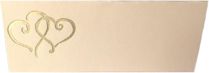 Party Favors Plus Gold Wedding Bells Tent Style Ivory Place Cards 100 Count
