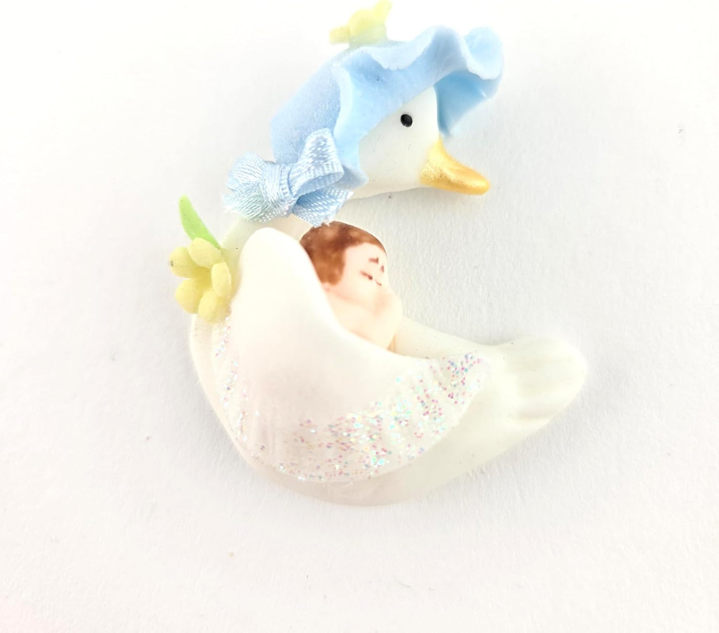 Party Favors Plus Cold Porcelain Goose Figurines Blue 10 Piece