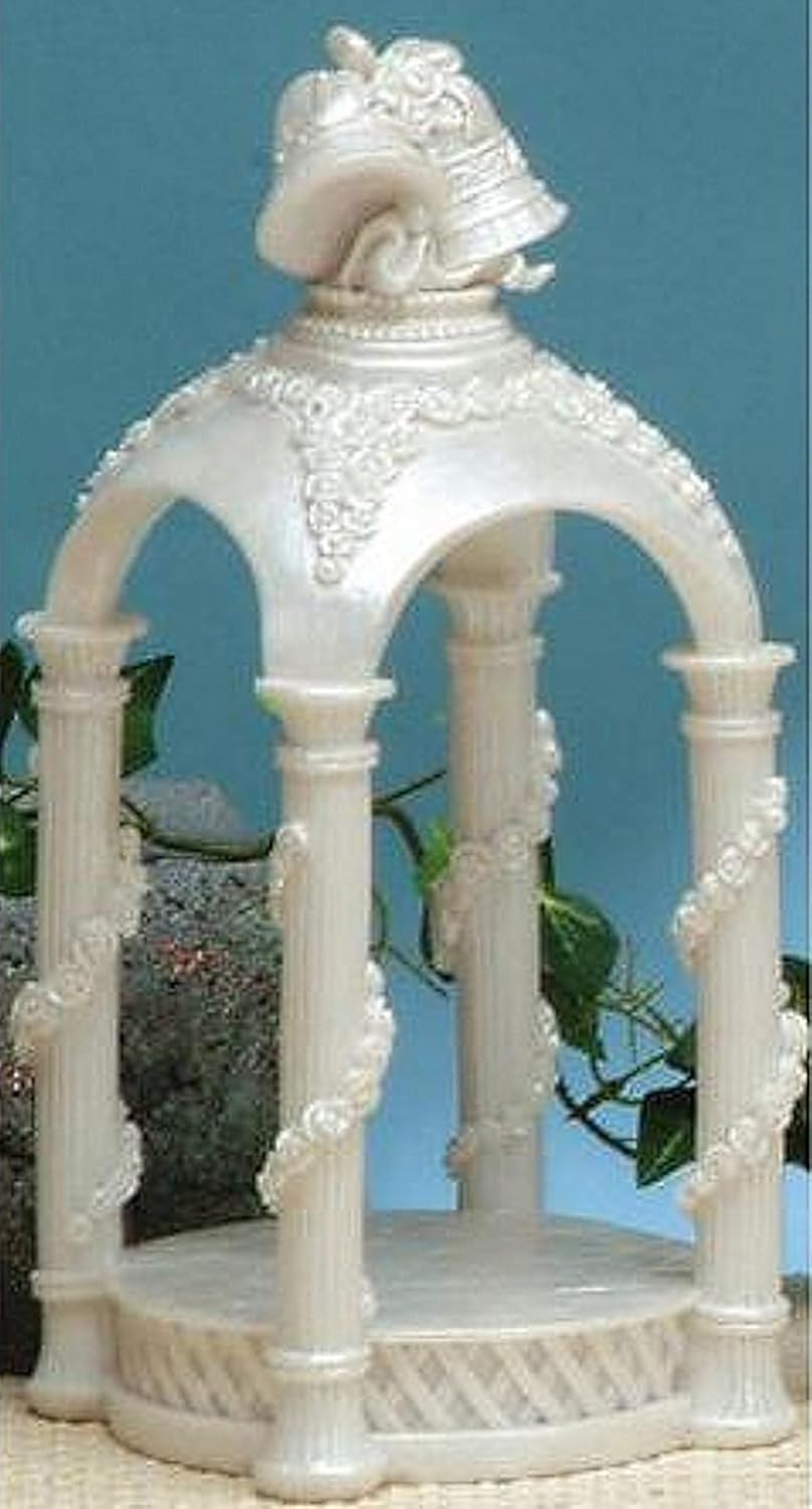 Party Favors Plus Ivory Polyresin Wedding Gazebo Figurine 9.5 Inch 1 Count