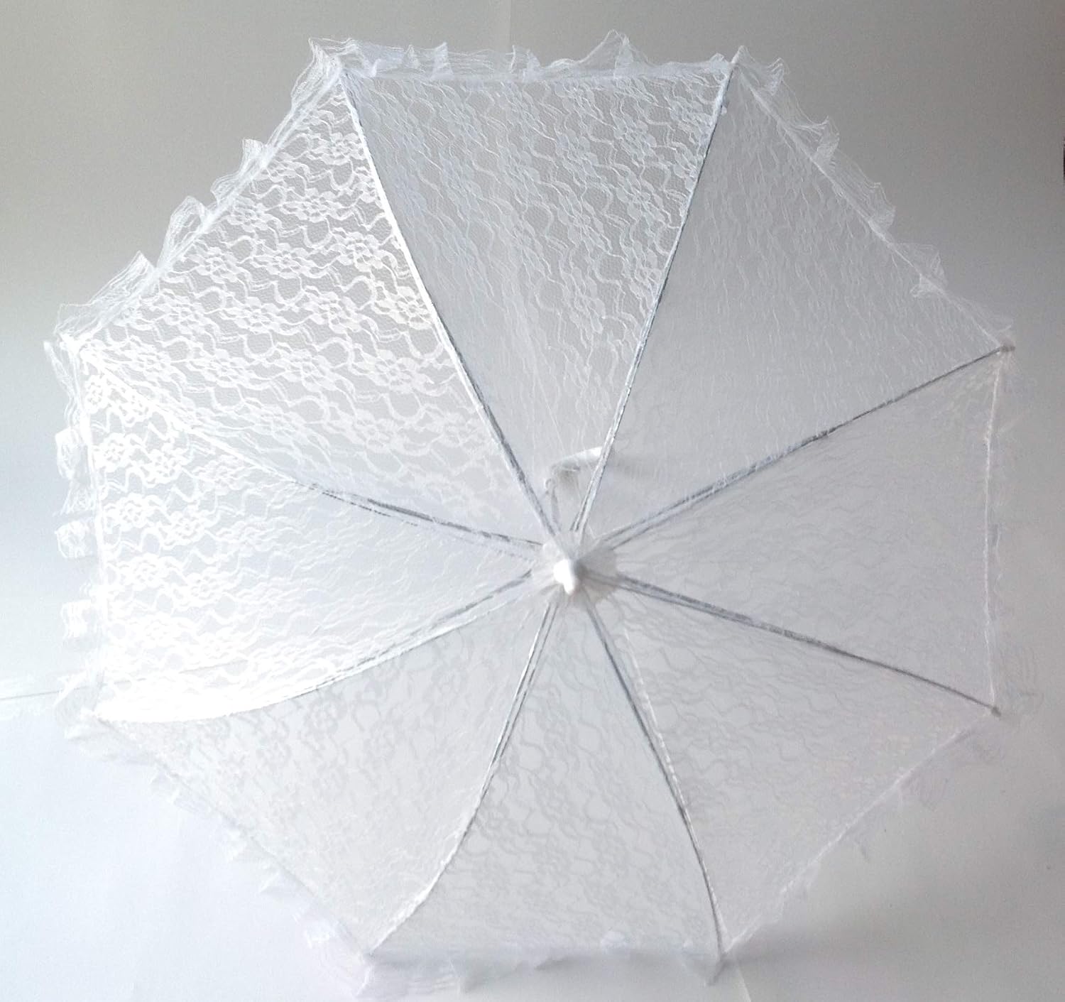 Party Favors Plus Light Blue Lace Umbrella Parasol 36 Inches
