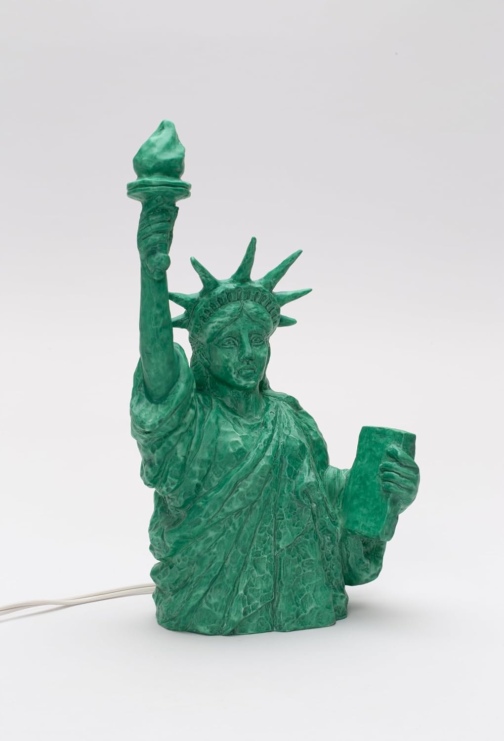 Cosmos Gifts Fine Porcelain Statue of Liberty Night Light Figurine 10-7/8" H Green