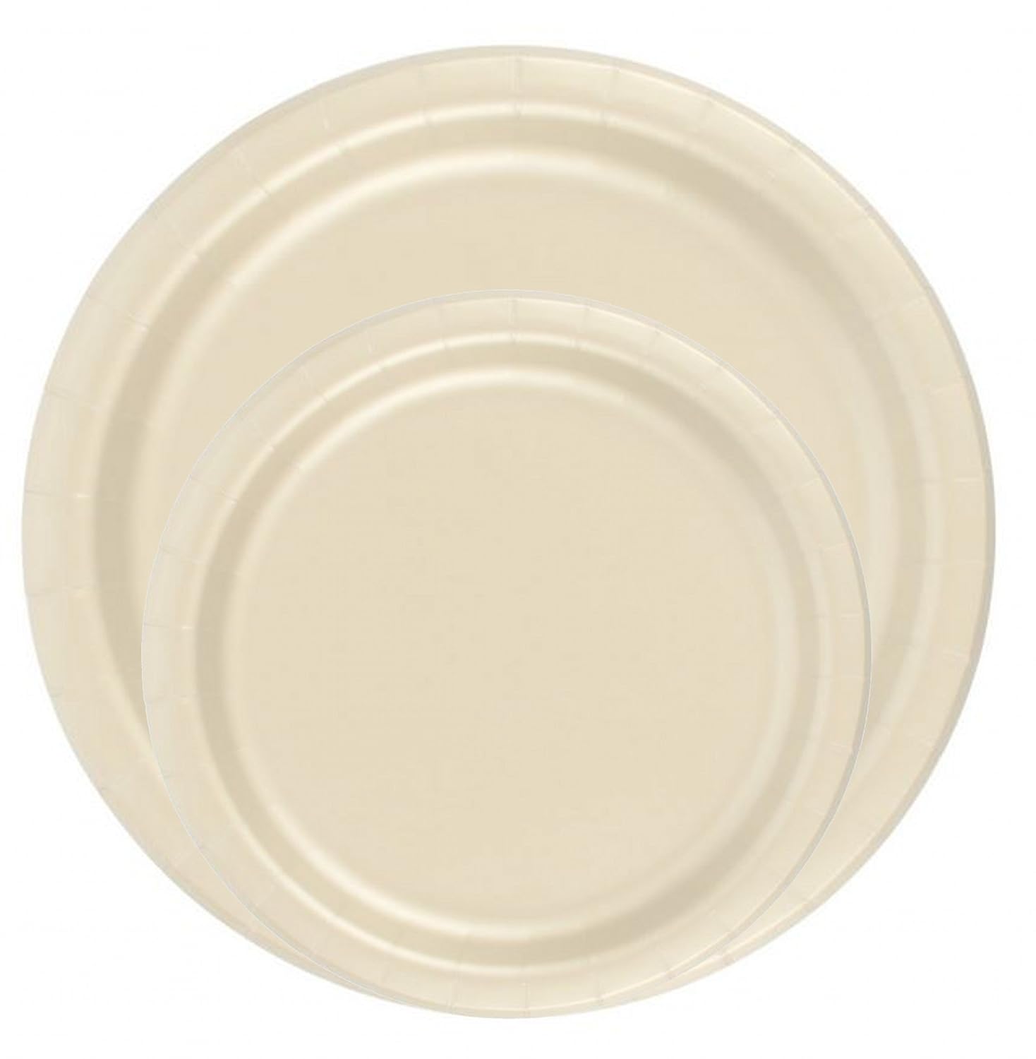 Party Favors Plus Paper Plates Ivory 24 Count