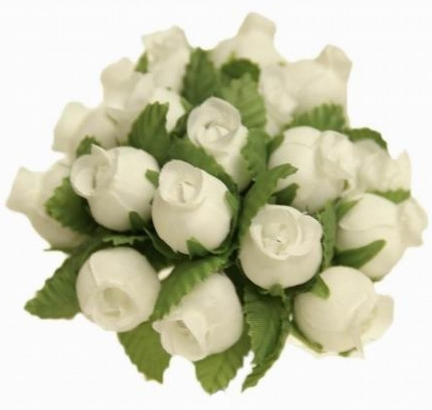 144 Miniature Poly Rose Silk Favor Flower Pick Wedding Shower - Ivory