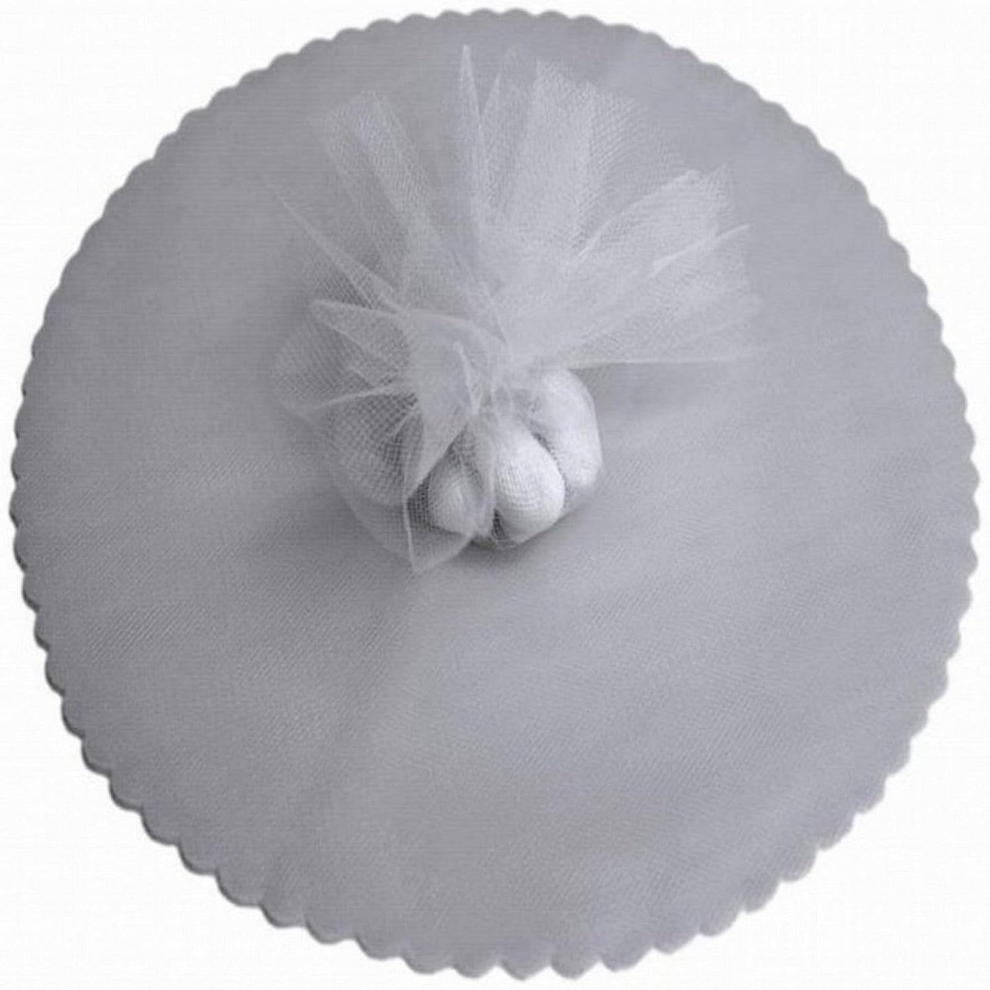 Party Favors Plus Silver Scalloped Tulle Circles 9 Inches 100 Count