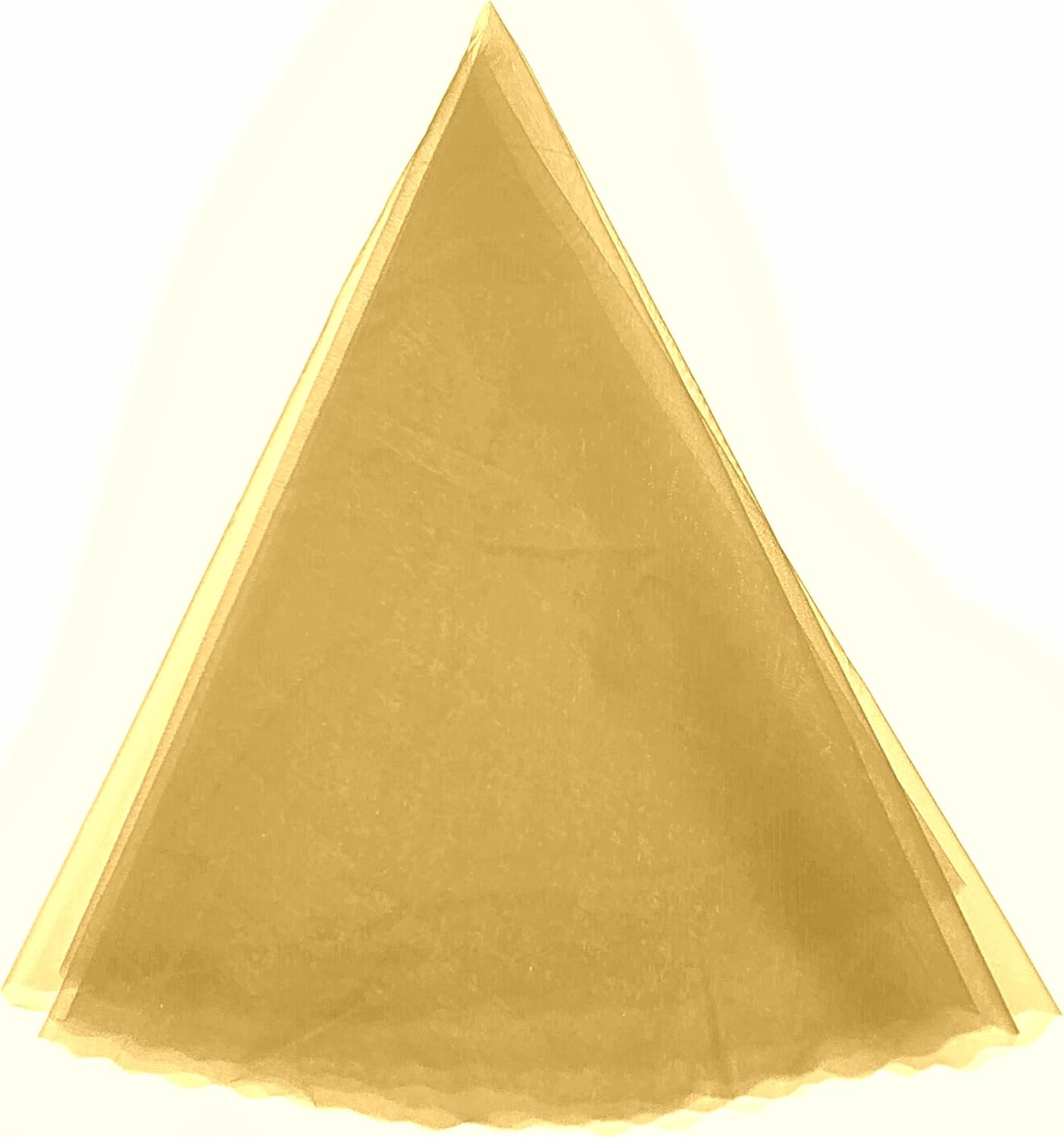 Party Favors Plus Organza Wine Bottle Wrap 28 Inch Scalloped Circle Set of 3 Gold