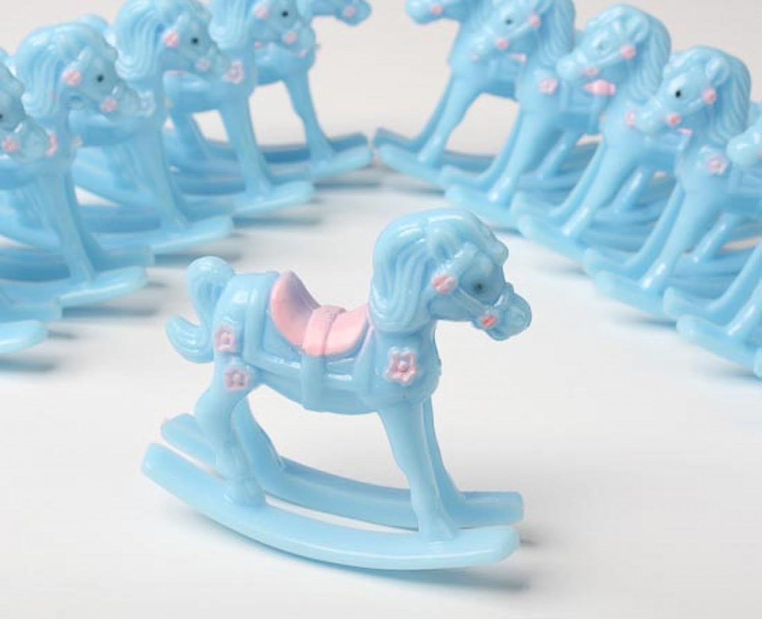 Party Favors Plus Plastic Rocking Horse Baby Shower Favors Blue 12 Count