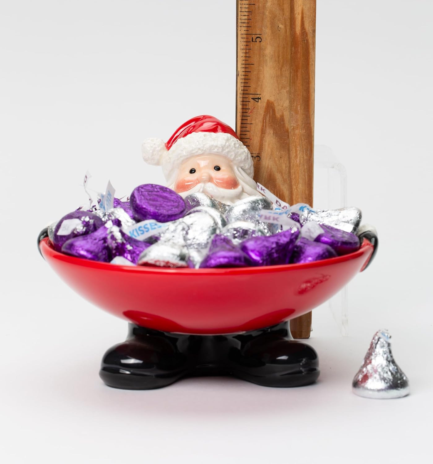 Cosmos Gifts Ceramic Santa Candy Bowl 3-5/8-Inch 8 oz Red 10705