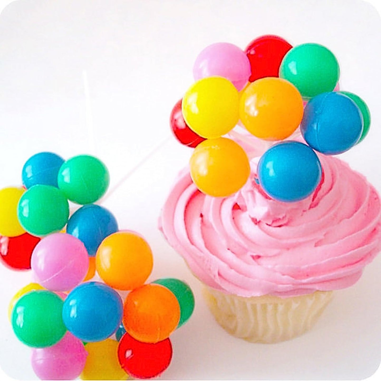 Party Favors Plus Mini Plastic Balloon Picks Multicolor 12 Count