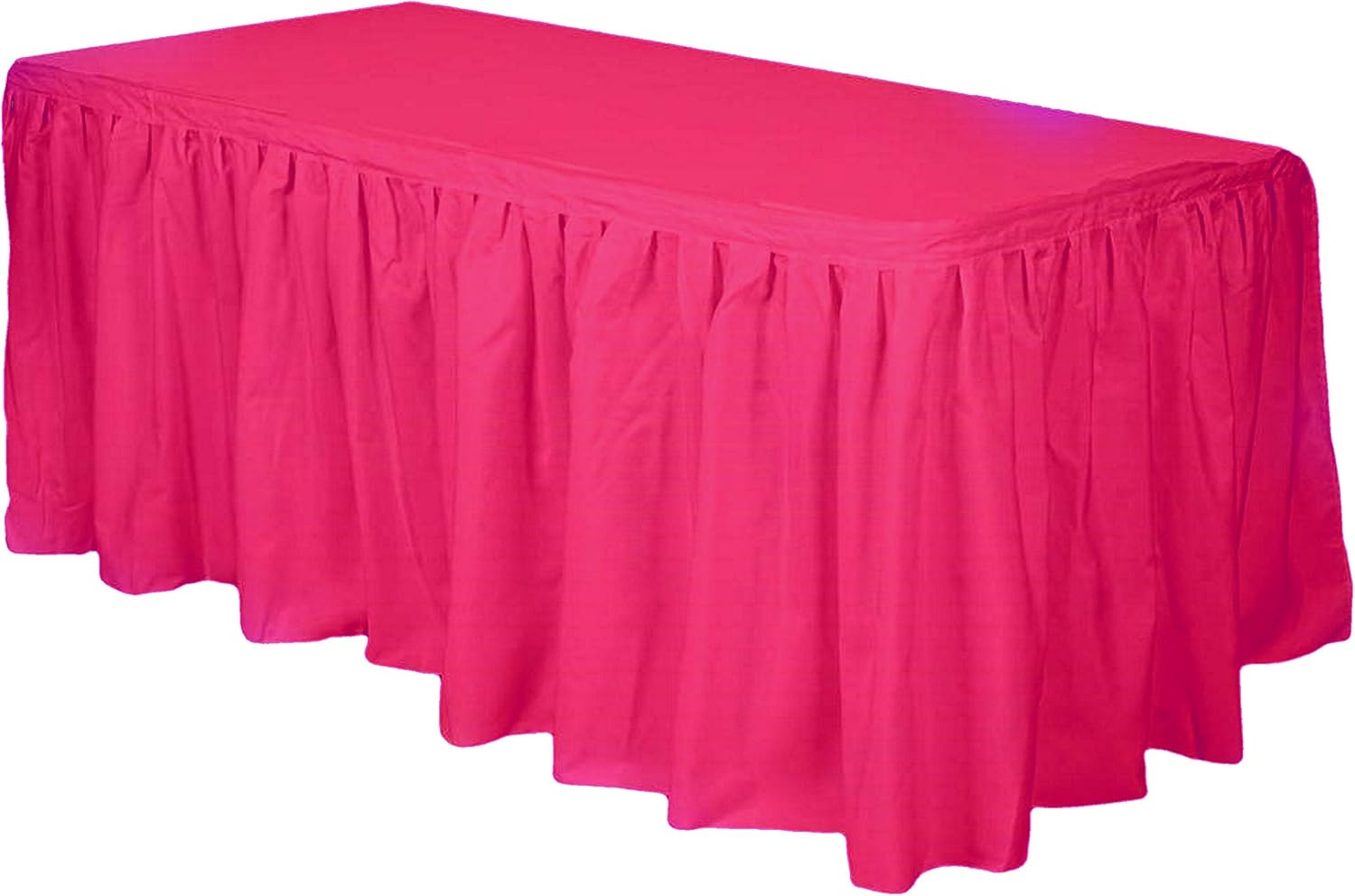 Party Favors Plus Hot Pink Plastic Table Skirts 29 in x 13 Ft