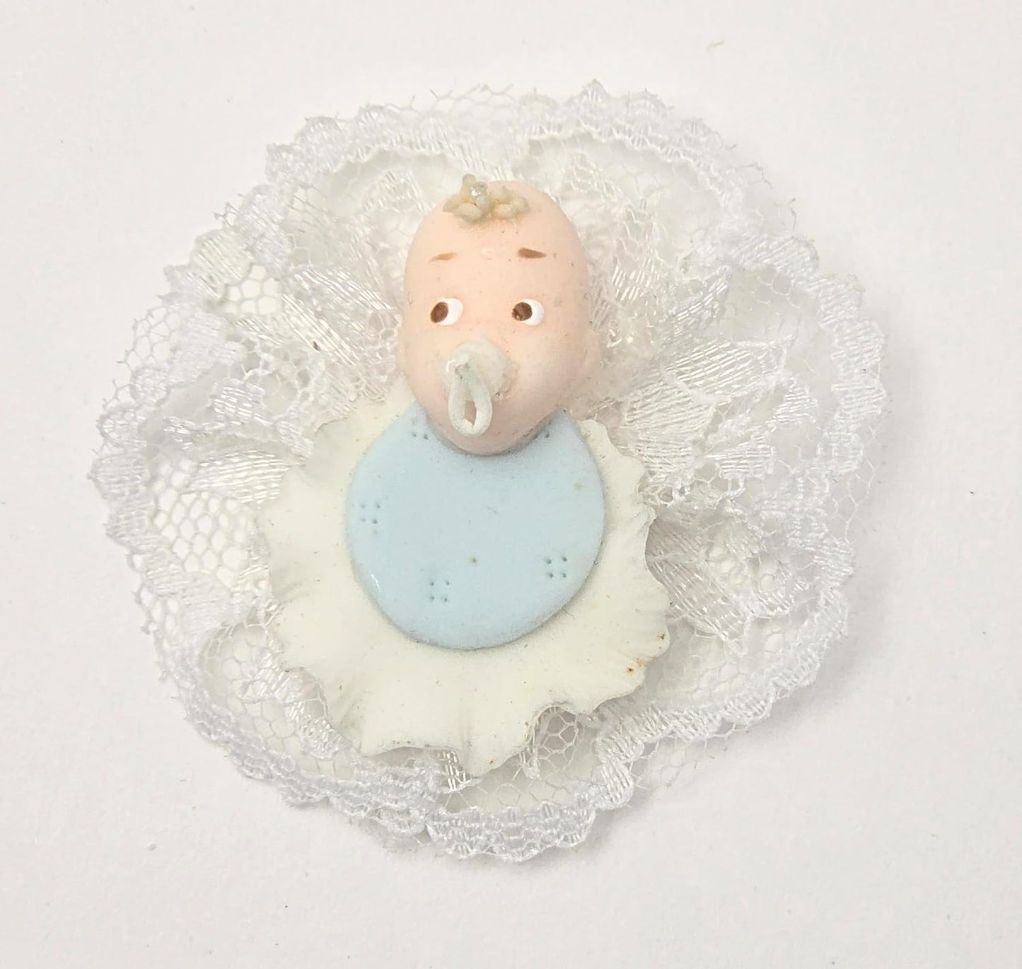 Party Favors Plus Cold Porcelain Baby Figurines Pink Blue 8 Count