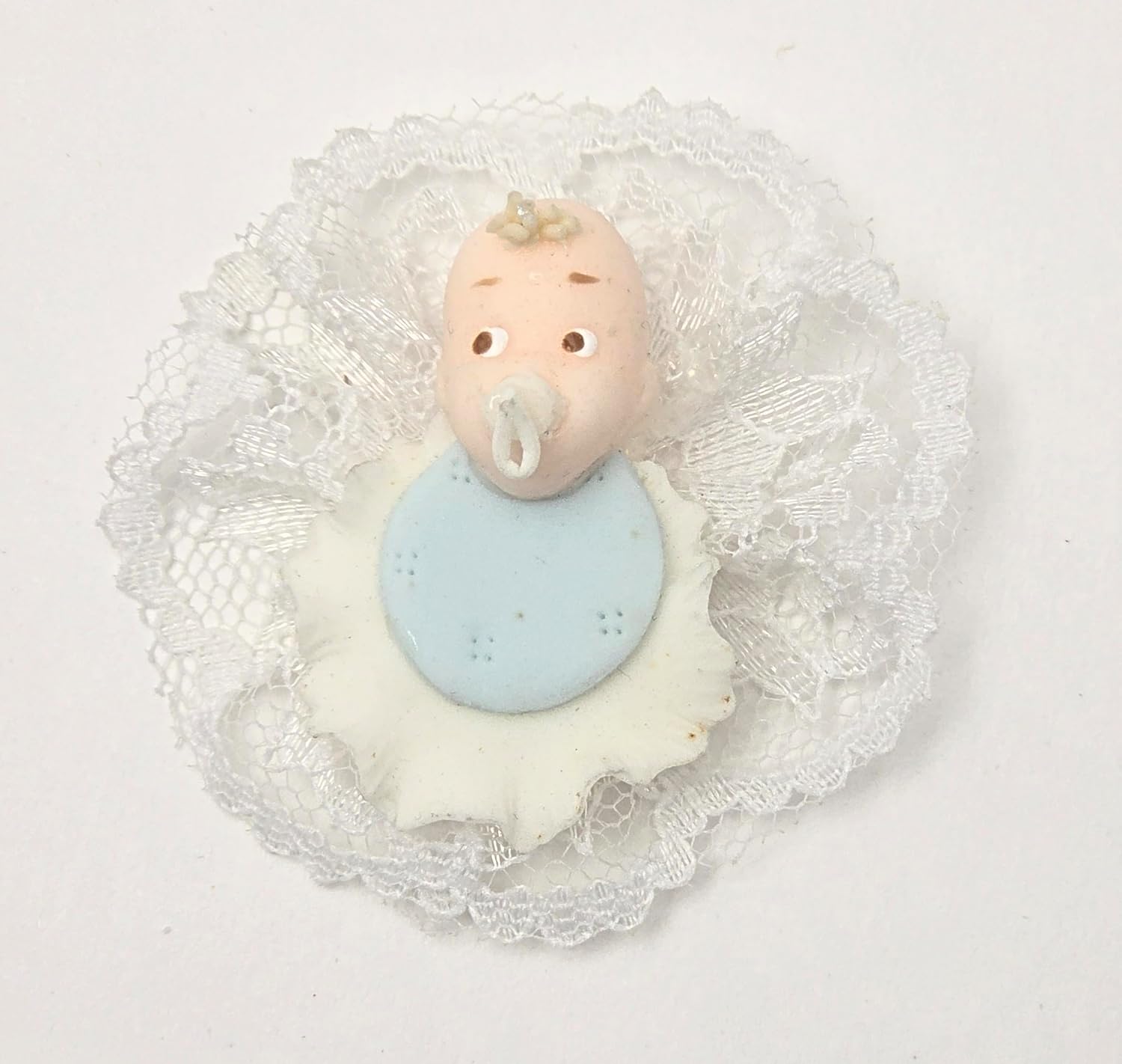 Party Favors Plus Cold Porcelain Baby Figurines Pink Blue 8 Count