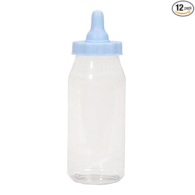 Party Favors Plus Blue Fillable Baby Bottles Shower Favor 12 Count
