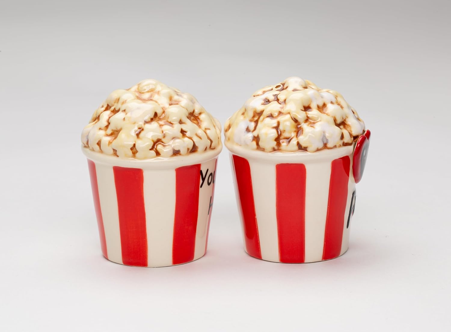 Cosmos Gifts Fine Ceramic Pop Corn Love You Make My Heart Pop Salt & Pepper Shakers Set 3" H