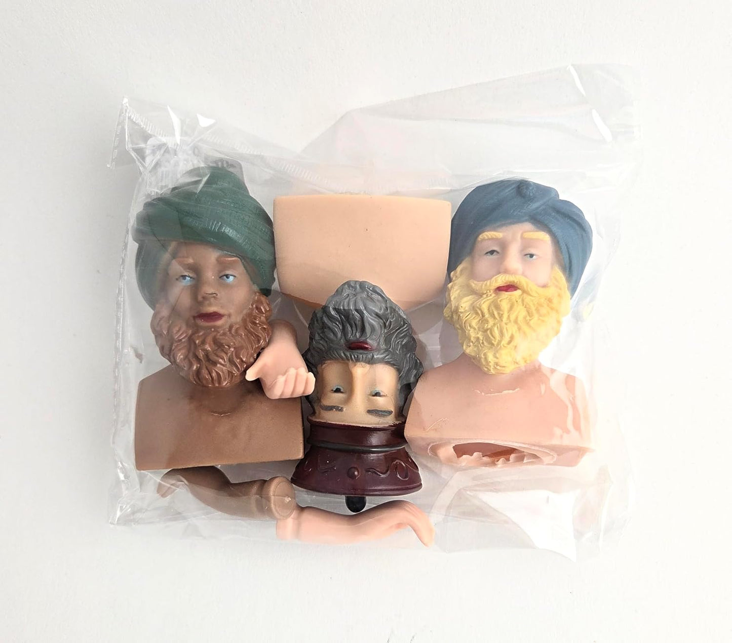 Party Favors Plus Three Wise Men PVC Head and Hands Set 3.5 Inch 3 Count