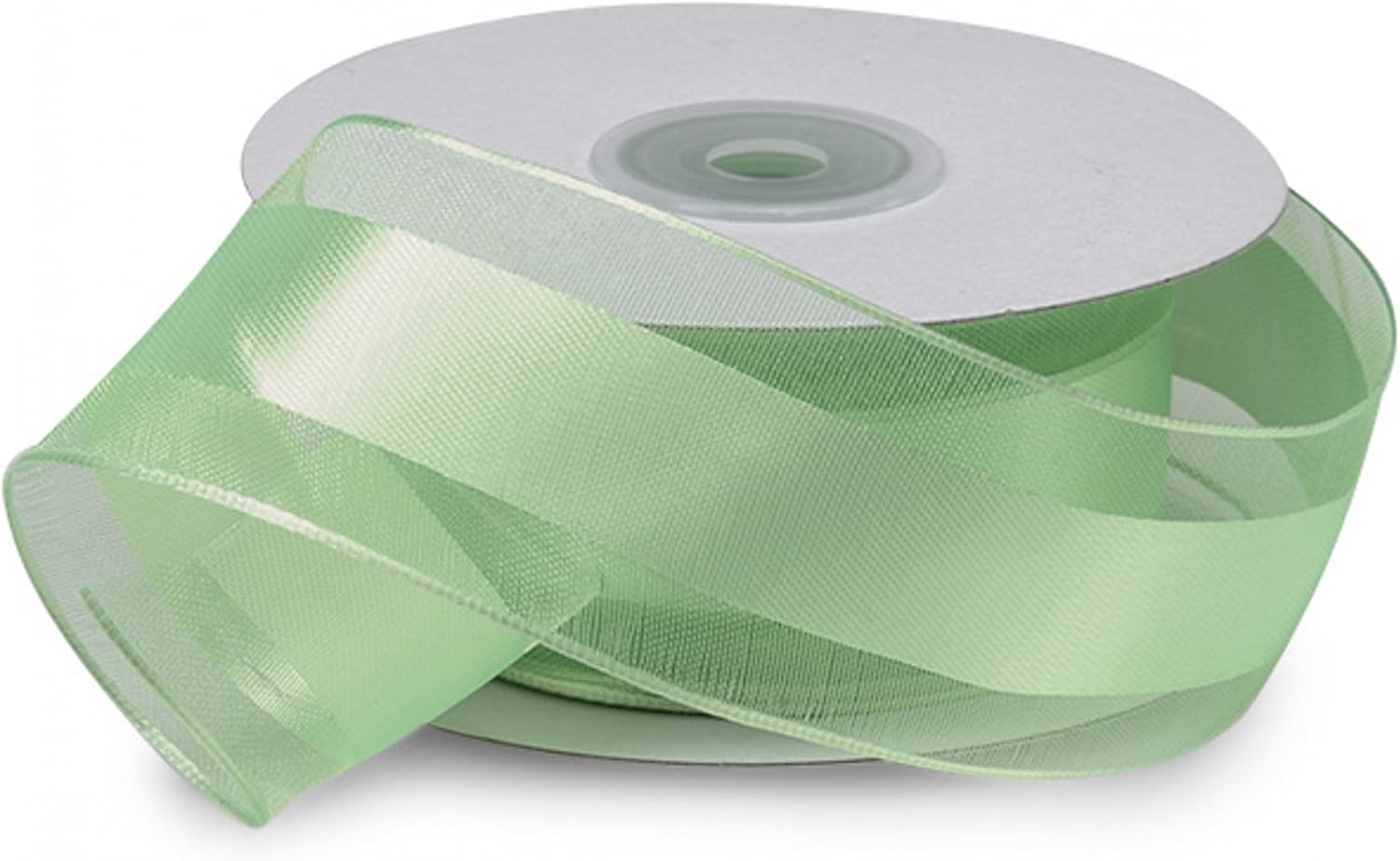 Party Favors Plus Light Lime Green Organza and Satin Ribbon 1.5in 25 Yards