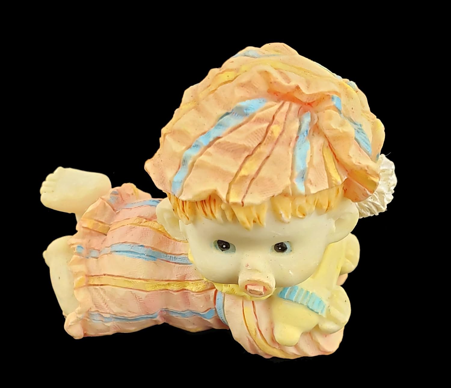 Party Favors Plus Blue Pink Polyresin Baby Figurine 2.25 Inch Set of 2