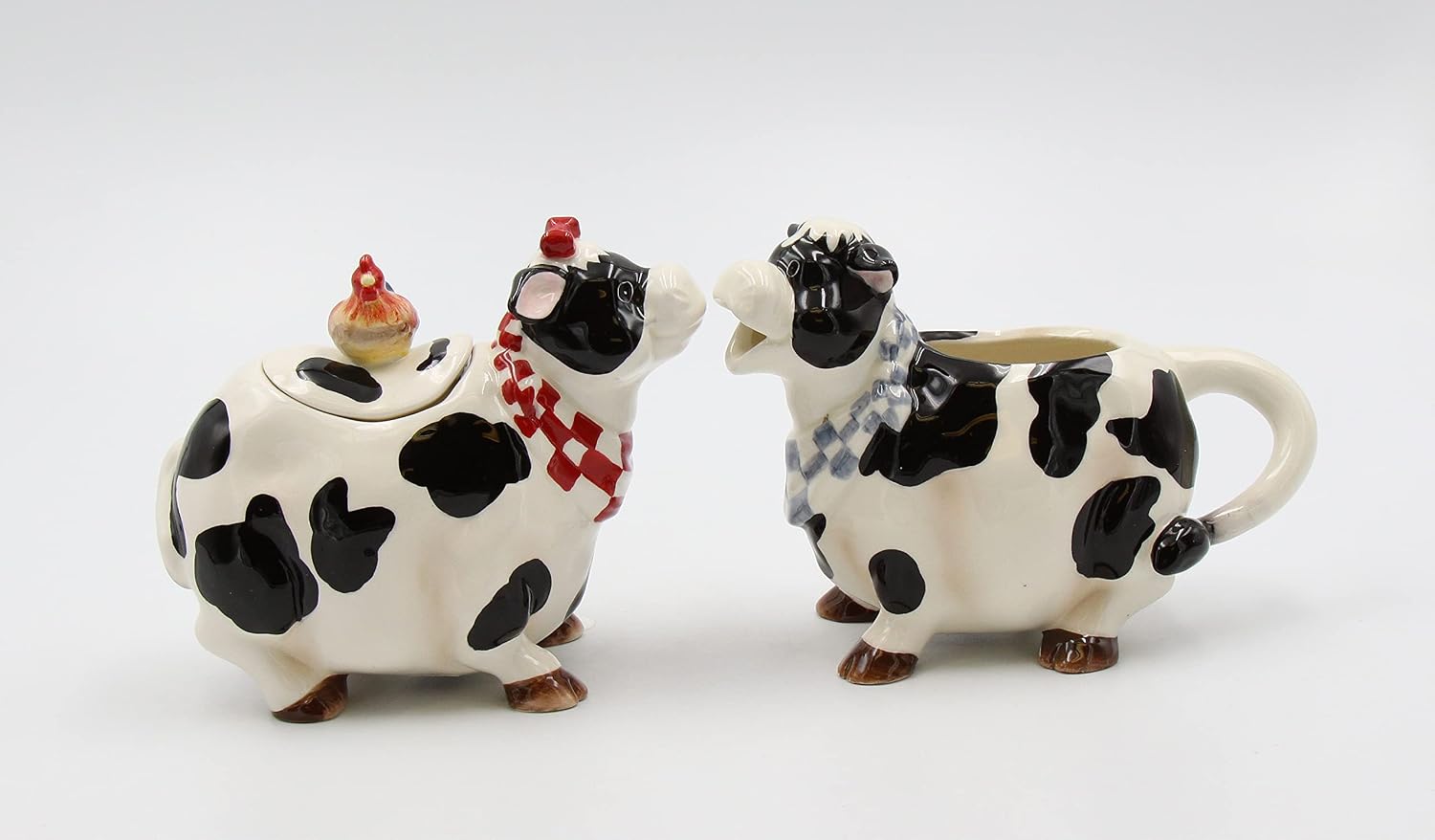 Appletree Design Barn Yard Cow Sugar and Creamer Set 4-3/8" H