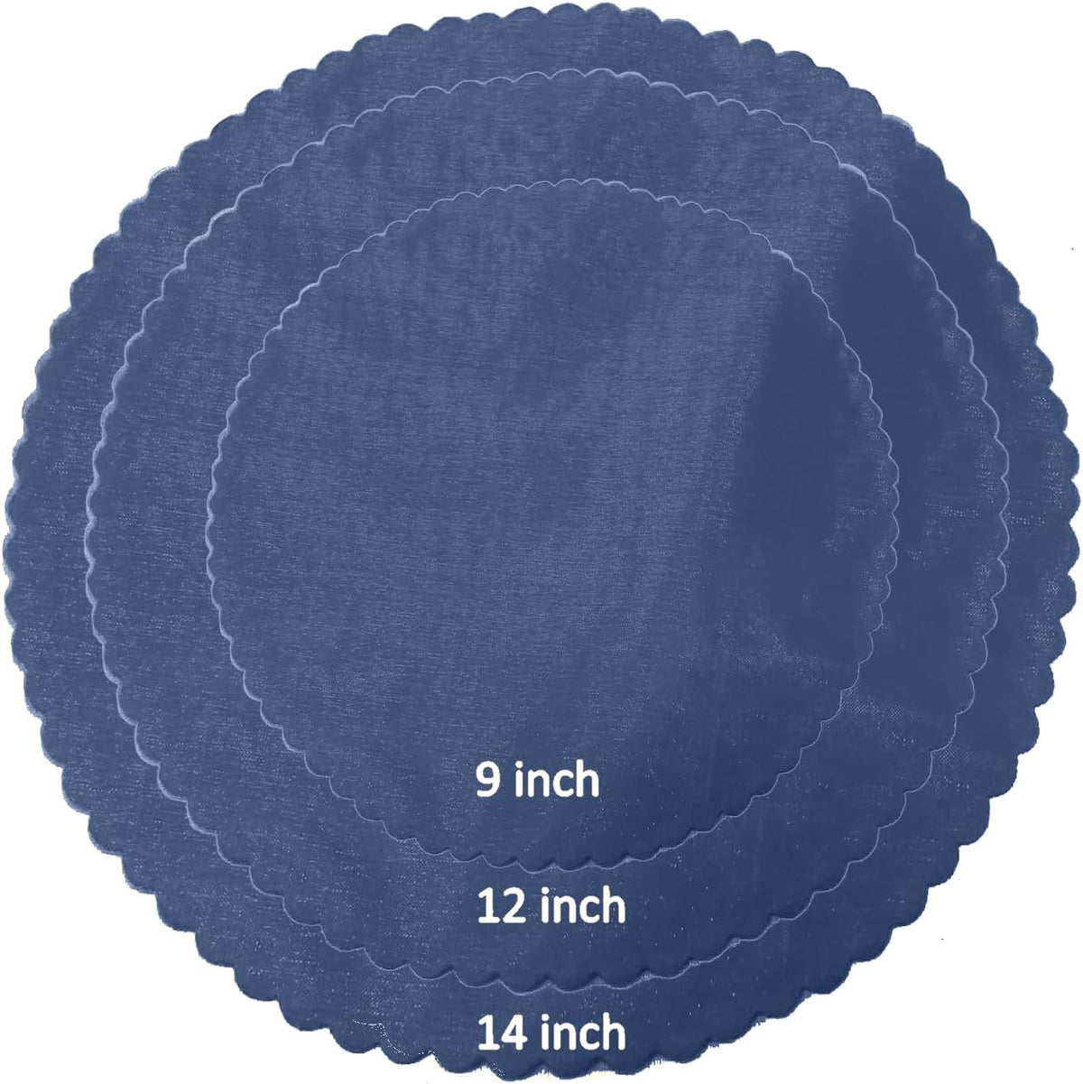 Organza Scalloped Circles, Lightweight Fabric for Crafts