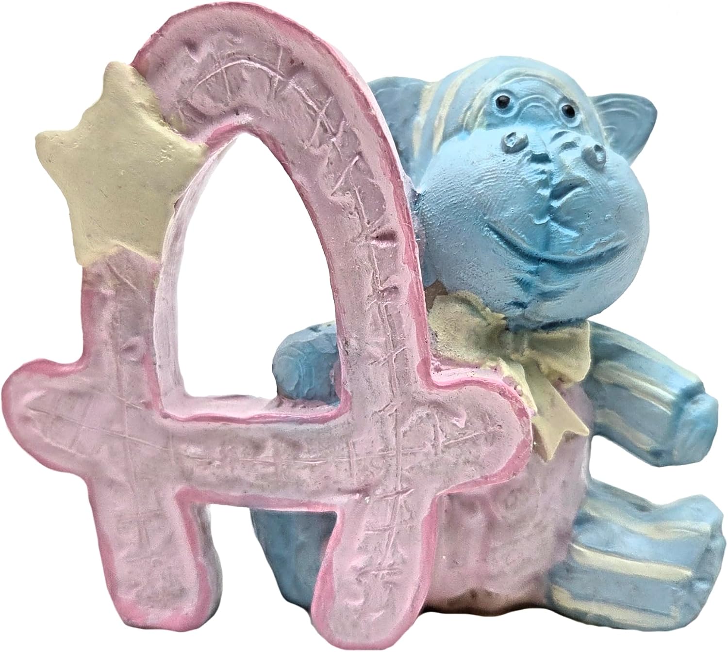 Party Favors Plus Polyresin Baby Letter Figurines Multicolor 4 Piece