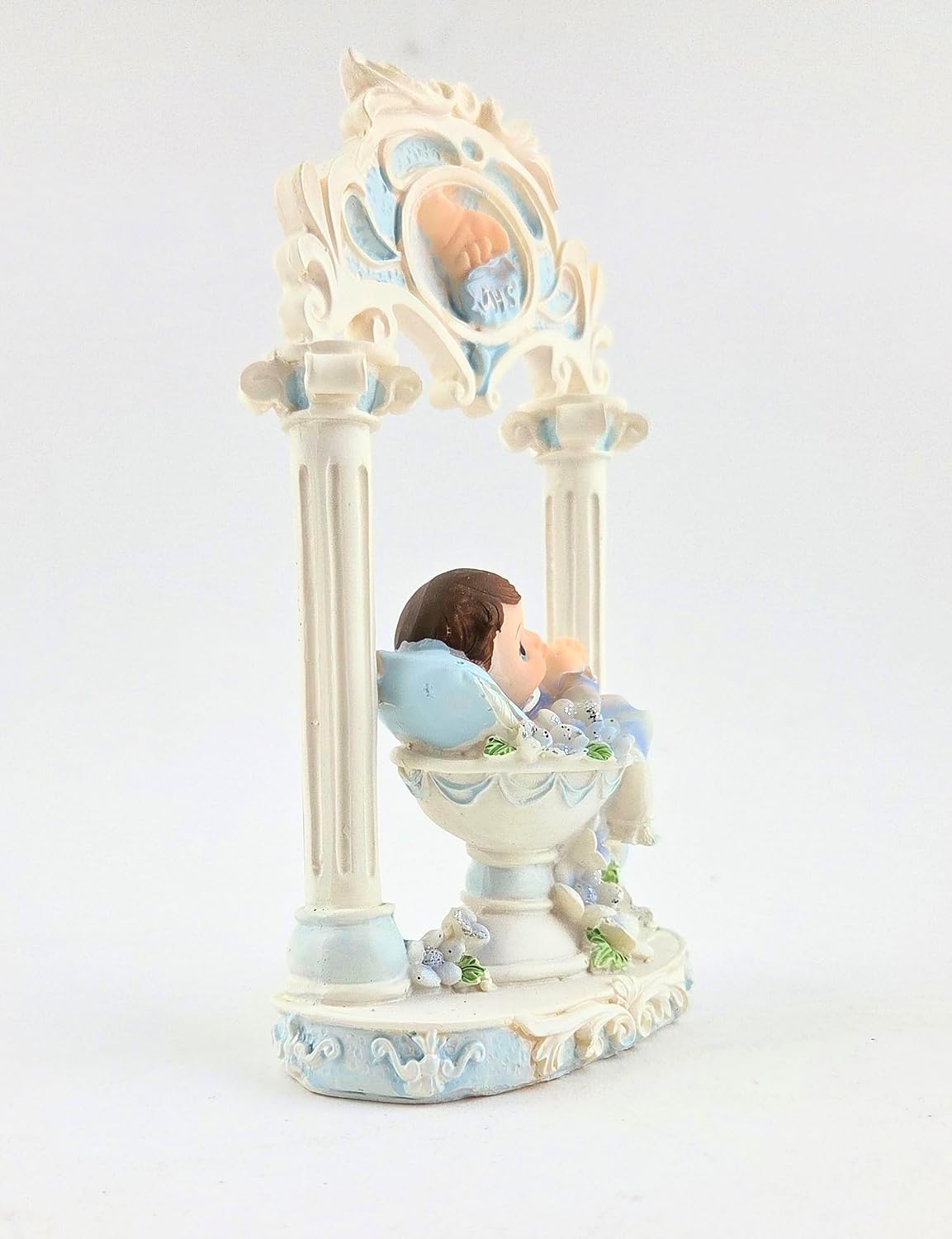 Party Favors Plus Polyresin Baby Figurine White 6 Inch