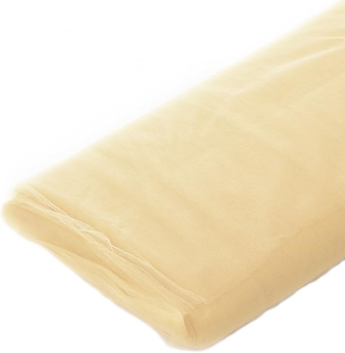Party Favors Plus Ivory Sheer Tulle Fabric Roll 54in X 100ft