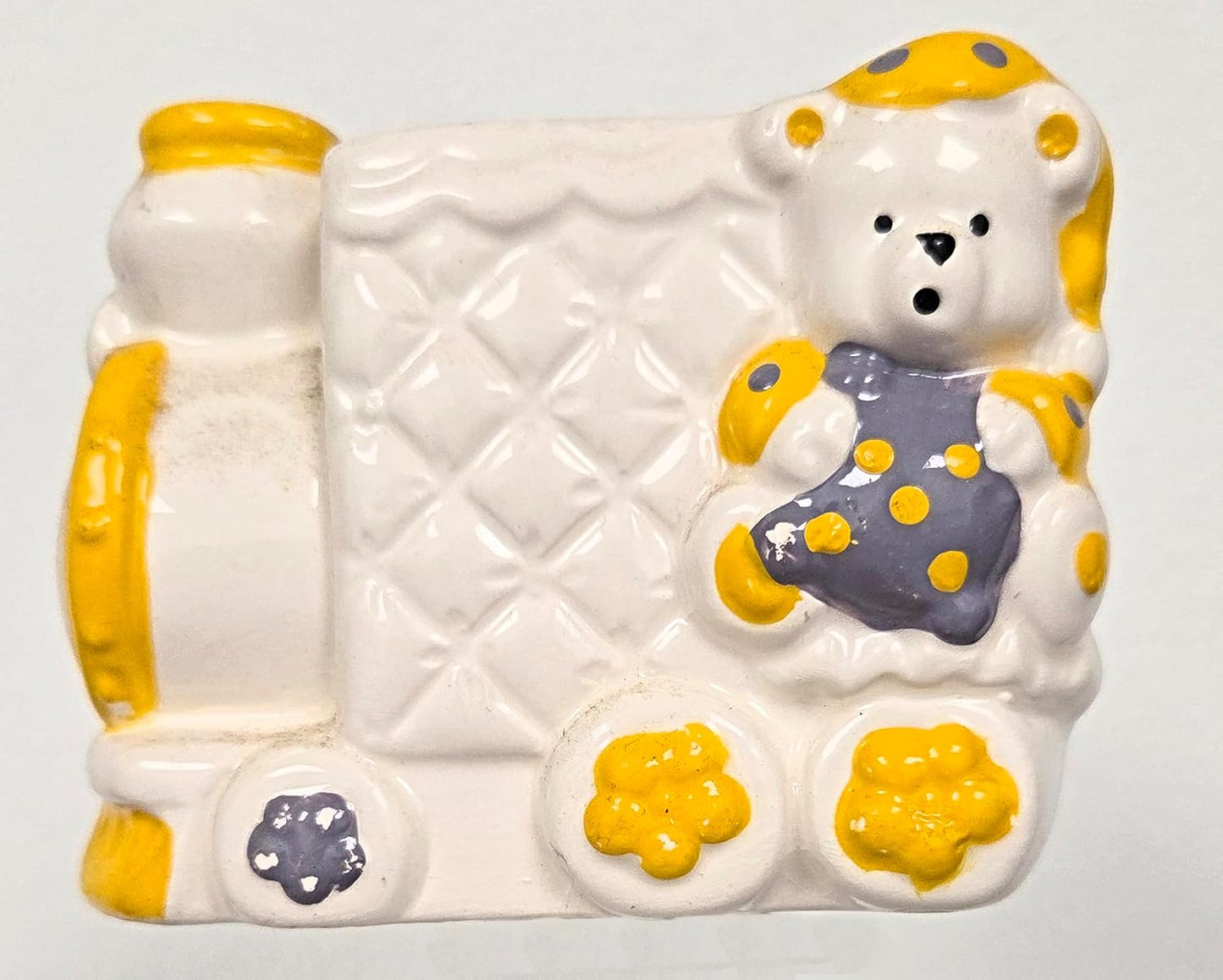 Party Favors Plus Ceramic Train Trinket Box Figurine with Bear 3 Piece Set