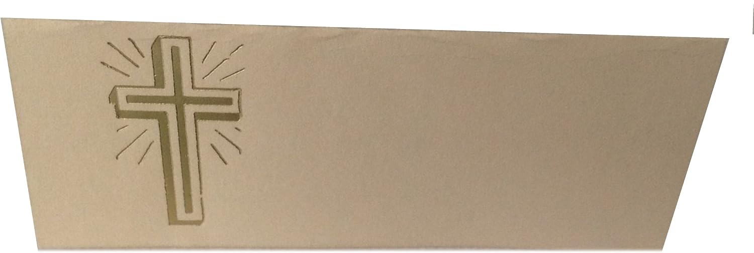 Party Favors Plus Gold Tent Style Ivory Place Cards 100 Count