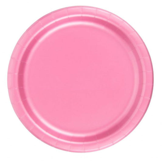 Party Favors Plus Pink Paper Dessert Plates 7 Inch 24 Count