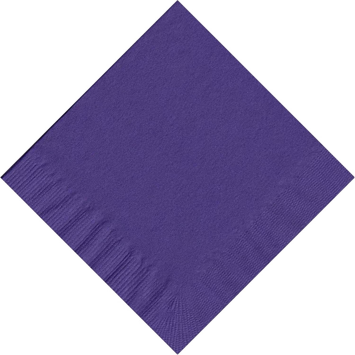 Party Favors Plus Purple Paper Cocktail Napkins 5 X 5 Inch 50 Count