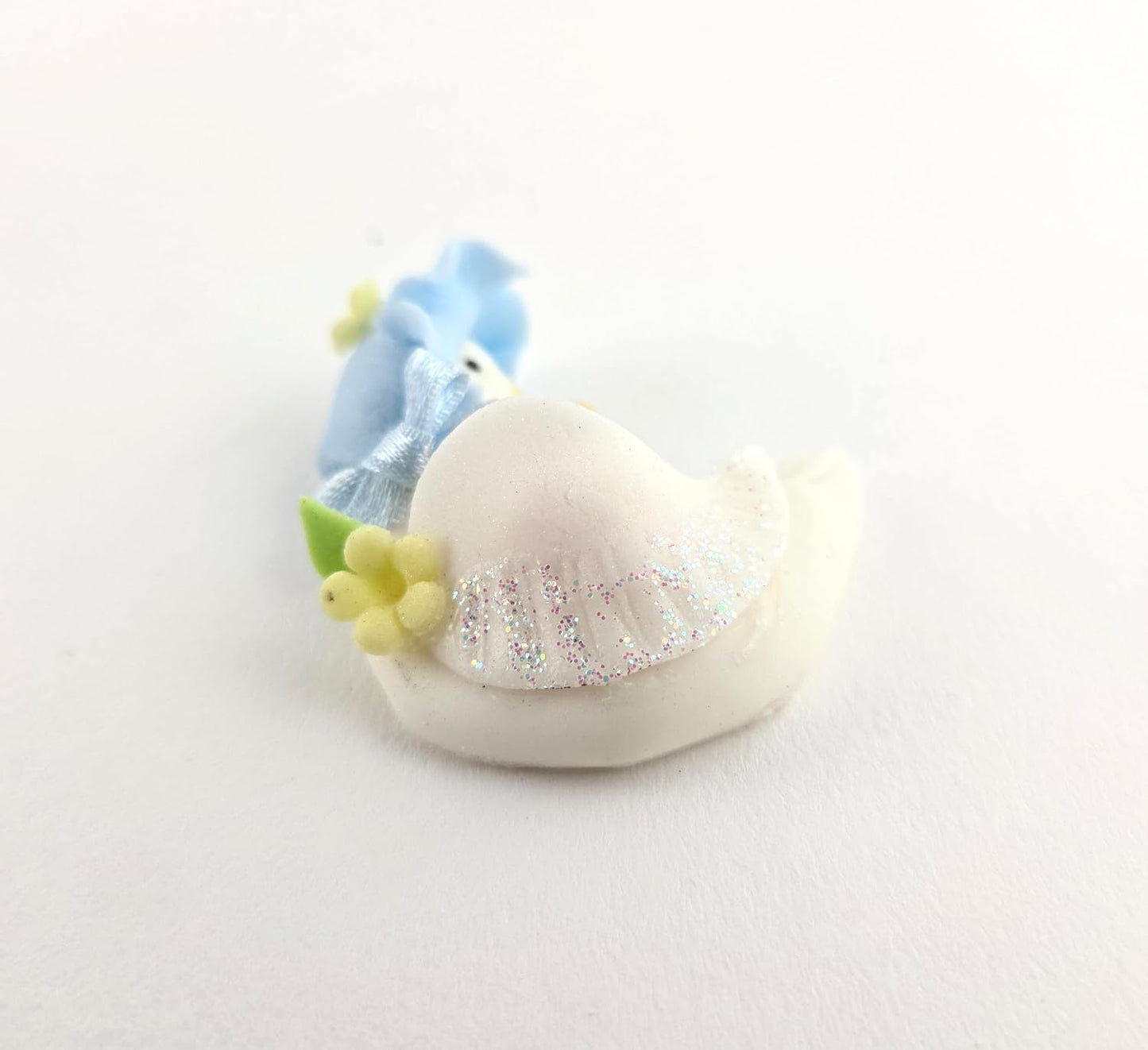 Party Favors Plus Cold Porcelain Goose Figurines Blue 10 Piece