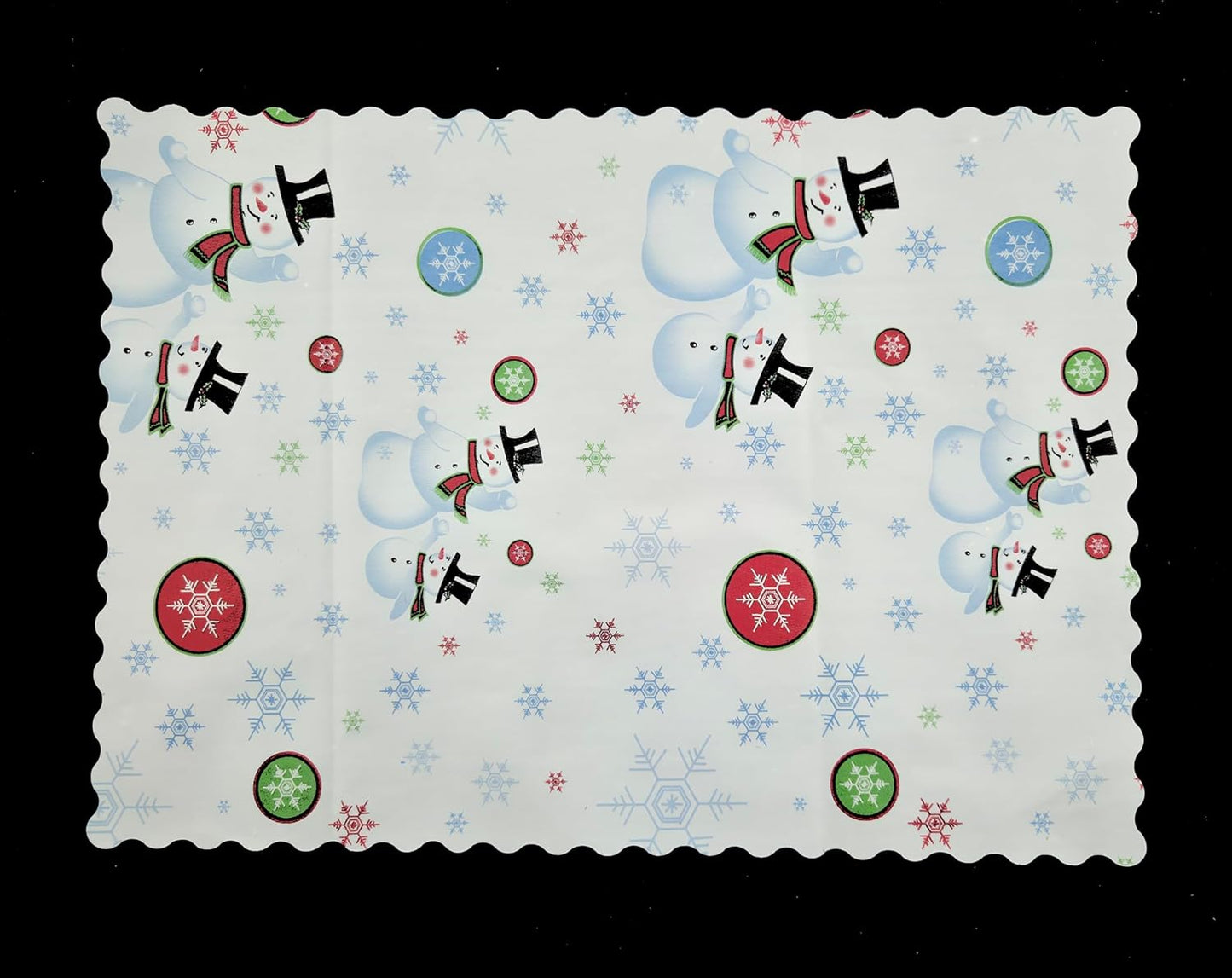 Party Favors Plus White Blue Plastic Winter Placemat 14x10 Inch Set of 24