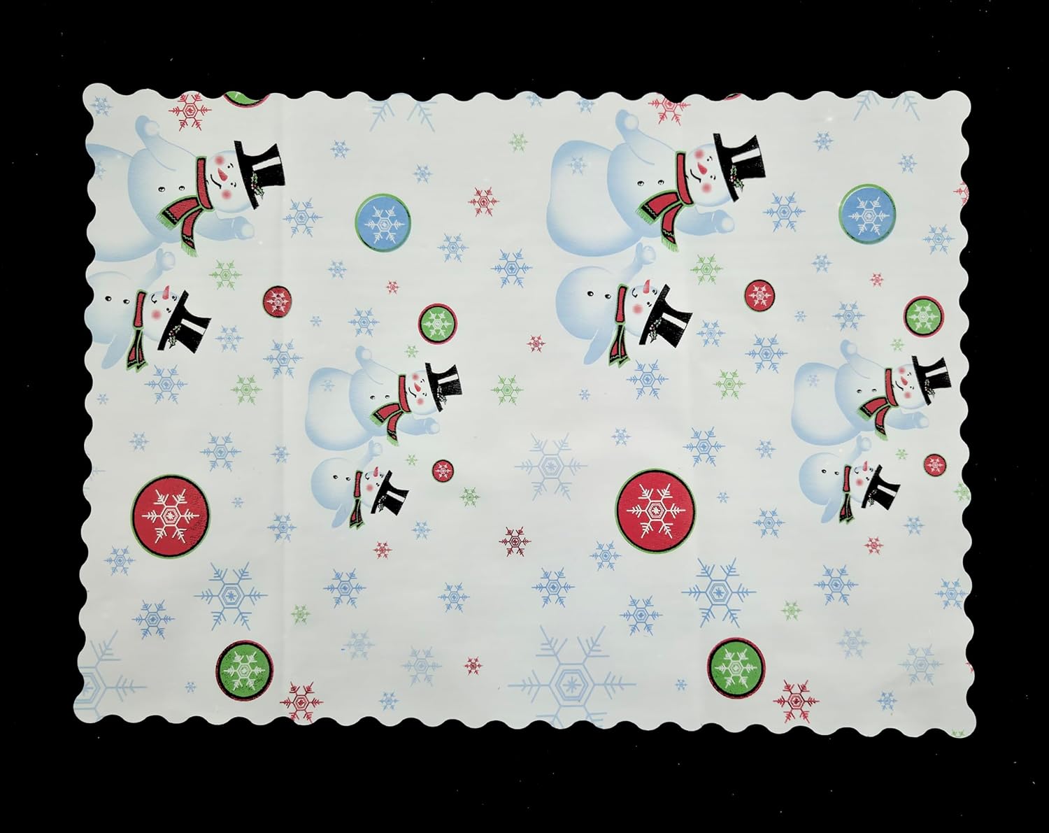 Party Favors Plus White Blue Plastic Winter Placemat 14x10 Inch Set of 24