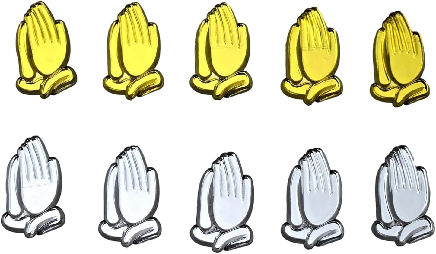Party Favors Plus Gold Acrylic Praying Hands Capias 1 Inch 72 Count