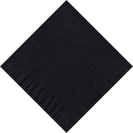 Party Favors Plus Black Paper Cocktail Napkins 50 Count