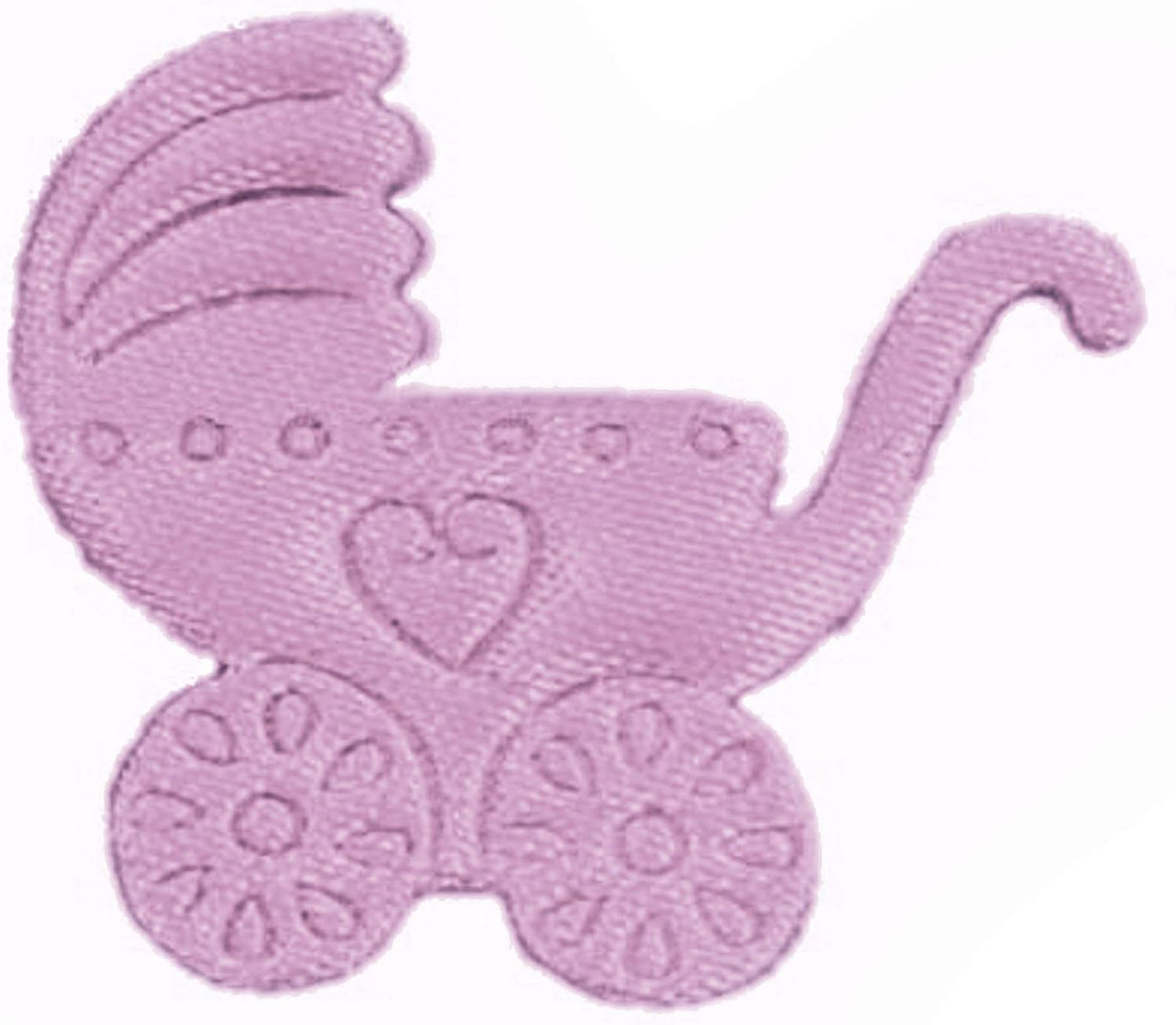Party Favors Plus Pink Satin Baby Buggy Appliques 144 Count