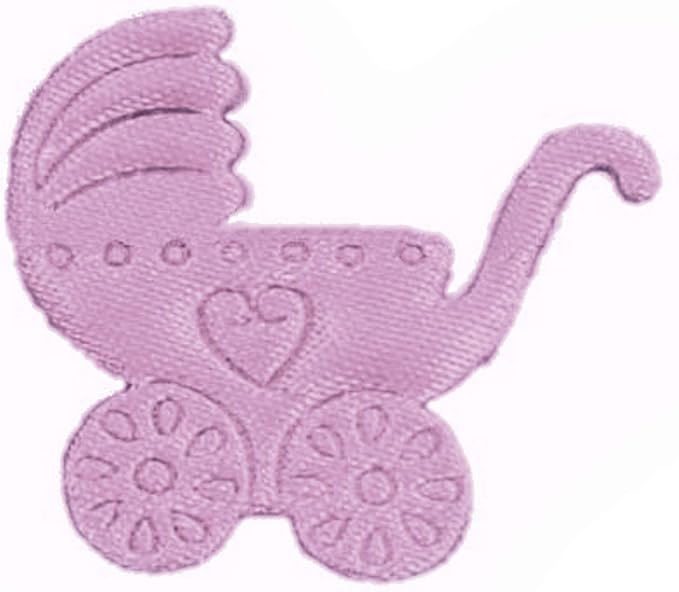Party Favors Plus Pink Satin Baby Buggy Appliques 144 Count