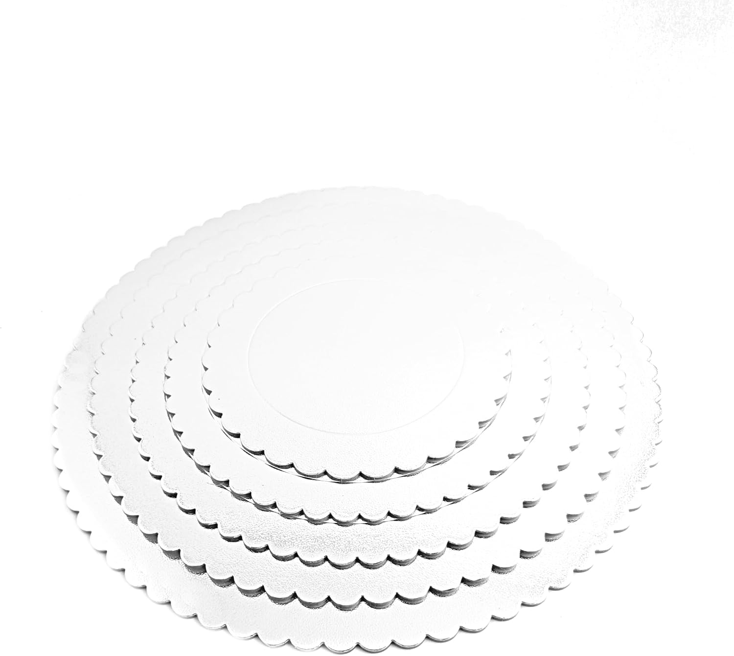 Party Favors Plus White Round Cake Boards Scalloped Edge Heavy Duty 8 Inch 10 Count