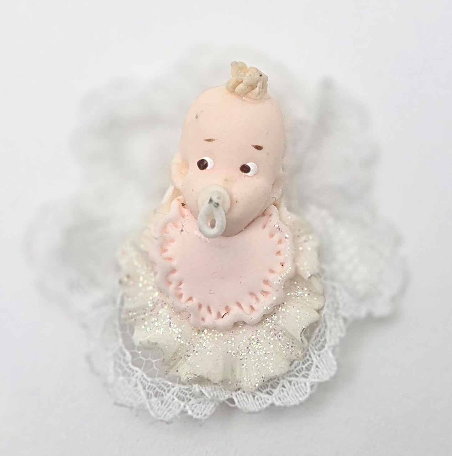 Party Favors Plus Cold Porcelain Baby Figurines Pink Blue 8 Count