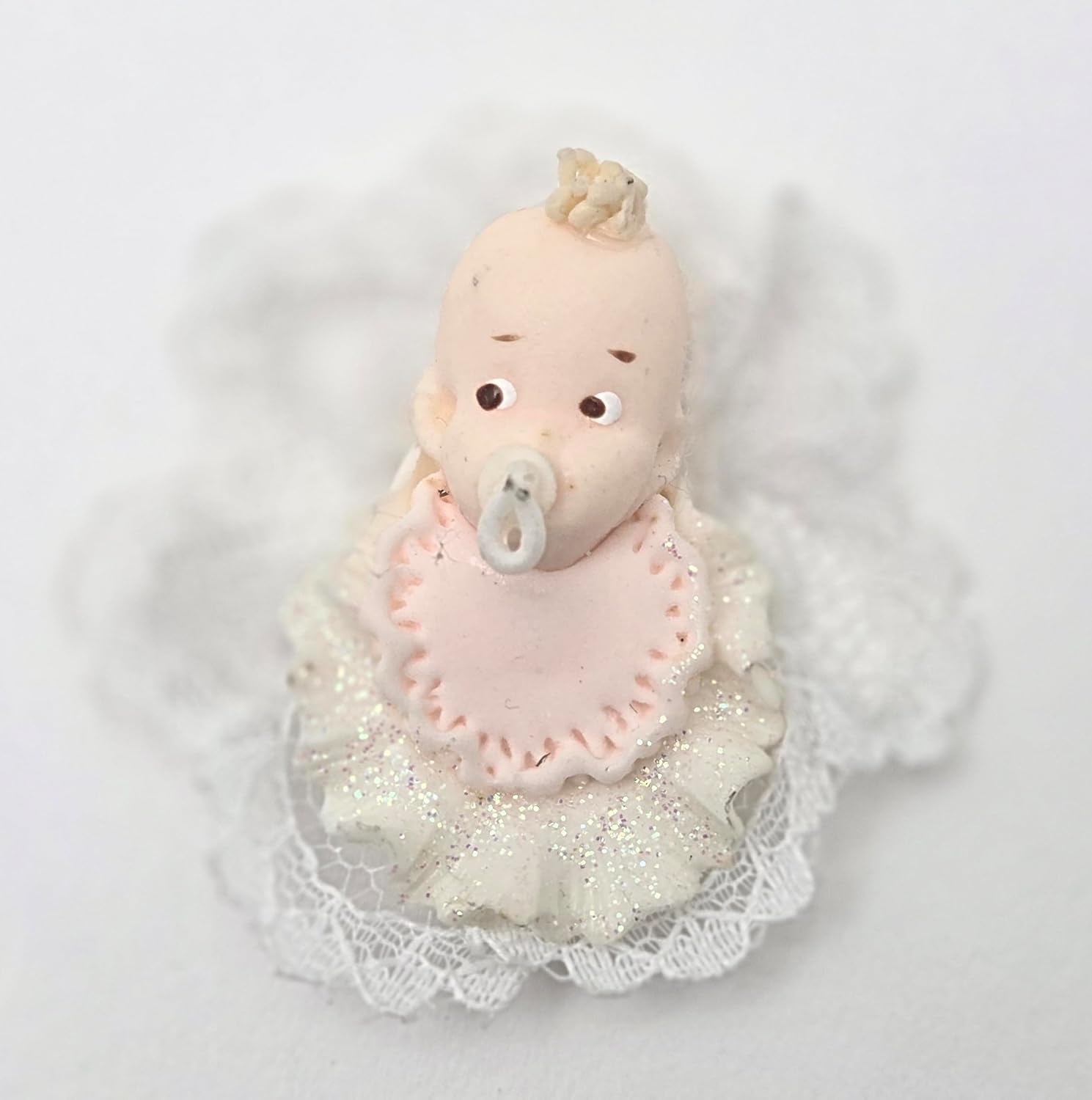 Party Favors Plus Cold Porcelain Baby Figurines Pink Blue 8 Count